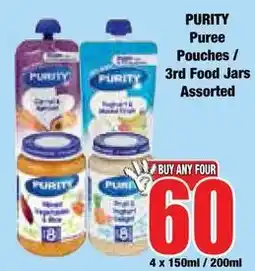Boxer Superstores PURITY Puree Pouches / 3rd Food Jars Assorted offer