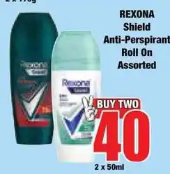 Boxer Superstores REXONA Shield Anti-Perspirant Roll On Assorted offer
