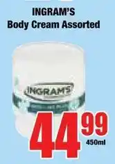 Boxer Superstores INGRAM'S Body Cream Assorted offer