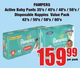 Boxer Superstores Pampers Active Baby Pants offer