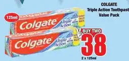 Boxer Superstores Colgate Triple Action Toothpaste offer