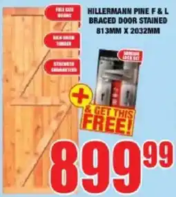 Boxer Hillermann Pine F & L Braced Door Stained offer