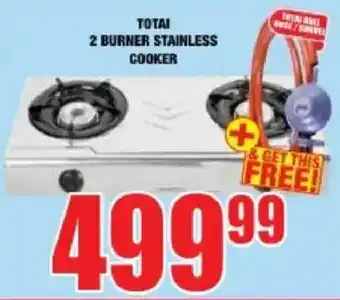TOTAI 2 BURNER STAINLESS COOKER