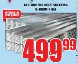 Boxer ALU ZINC IBR ROOF SHEETING offer