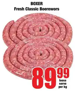 Boxer Superstores BOXER Fresh Classic Boerewors offer
