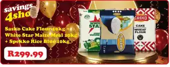 Sasko Cake Flour + White Star Maize Meal + Spekko Rice Blue