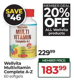 Dis-Chem Wellvita Multivitamin Complete A-Z offer