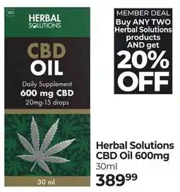 Dis-Chem Herbal Solutions CBD Oil offer