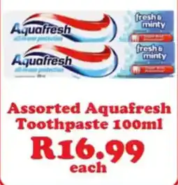 Check Save Assorted Aquafresh Toothpaste offer