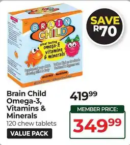 Dis-Chem Brain Child Omega-3, Vitamins & Minerals offer