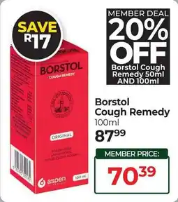 Dis-Chem Borstol Cough Remedy offer