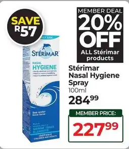 Dis-Chem Stérimar Nasal Hygiene Spray offer