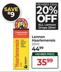 Dis-Chem Lennon Haarlemensis offer