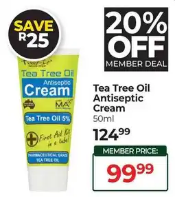 Dis-Chem Tea Tree Oil Antiseptic Cream offer