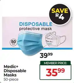Dis-Chem Medic+ Disposable Masks offer