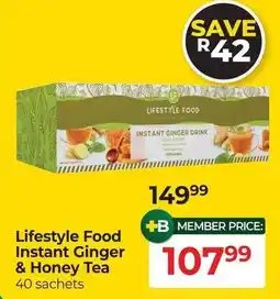 Dis-Chem Lifestyle Food Instant Ginger & Honey Tea offer