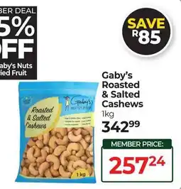 Dis-Chem Gaby's Roasted & Salted Cashews offer