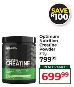 Dis-Chem Optimum Nutrition Micronised Creatine Powder offer