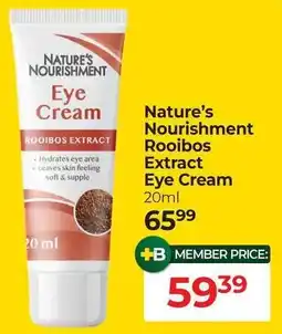 Dis-Chem Nature's Nourishment Eye Cream offer
