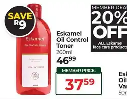 Dis-Chem Eskamel Oil Control Toner offer