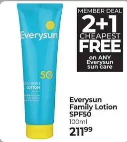 Dis-Chem EverySun Family Lotion SPF50 offer