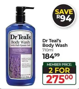 Dis-Chem Dr Teal's Body Wash offer