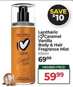 Dis-Chem Lenthéric I Love Caramel Vanilla Body & Hair Fragrance Mist offer