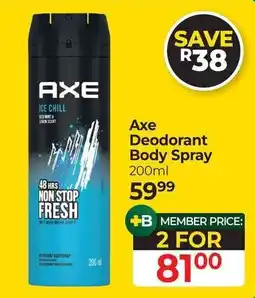 Dis-Chem Axe Deodorant Body Spray offer