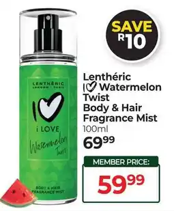 Dis-Chem Lenthéric I ♥ Watermelon Twist Body & Hair Fragrance Mist offer