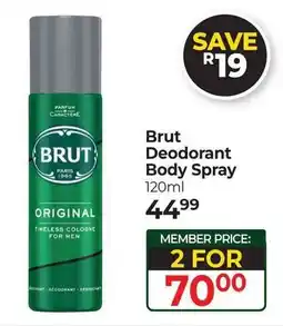 Dis-Chem Brut Deodorant Body Spray offer