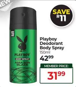Dis-Chem Playboy Deodorant Body Spray offer