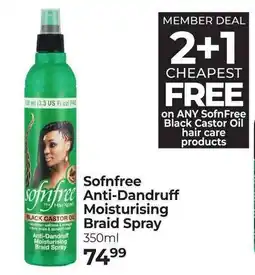 Dis-Chem Sofnfree Anti-Dandruff Moisturising Braid Spray offer