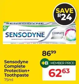 Dis-Chem Sensodyne Complete Protection+ Toothpaste offer