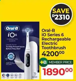 Dis-Chem Oral-B iO Series 6 Rechargeable Electric Toothbrush offer