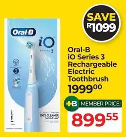 Dis-Chem Oral-B iO Series 3 Rechargeable Electric Toothbrush offer