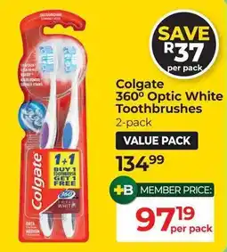 Dis-Chem Colgate 360° Optic White Toothbrushes offer