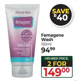 Dis-Chem Femagene Wash offer