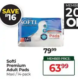 Dis-Chem Softi Premium Adult Pads offer