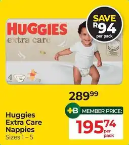 Dis-Chem Huggies Extra Care Nappies offer