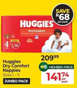 Dis-Chem Huggies Dry Comfort Nappies offer