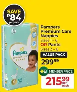Dis-Chem Pampers Premium Care Nappies offer