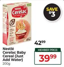 Dis-Chem Nestlé Cerelac Baby Cereal (Just Add Water) offer
