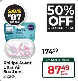 Dis-Chem Philips Avent Ultra Air Soothers offer