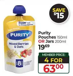 Dis-Chem Purity Pouches Mixed Berries & Oats offer
