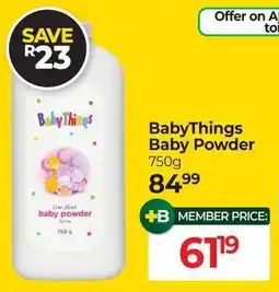 Dis-Chem BabyThings Baby Powder offer