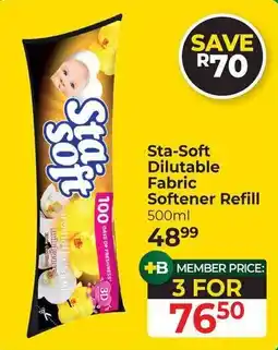 Dis-Chem Sta-Soft Dilutable Fabric Softener Refill offer