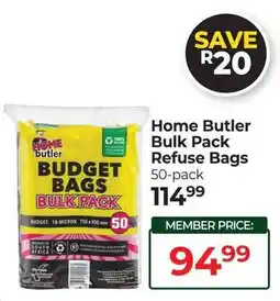 Dis-Chem Home Butler Budget Bags Bulk Pack offer