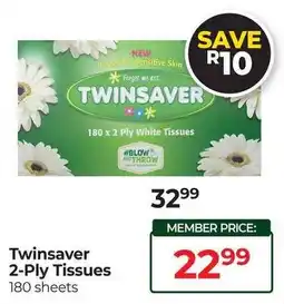 Dis-Chem Twinsaver 2-Ply Tissues offer