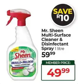 Dis-Chem Mr. Sheen Multi-Surface Cleaner & Disinfectant Spray offer