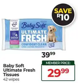 Dis-Chem Baby Soft Ultimate Fresh Tissues offer